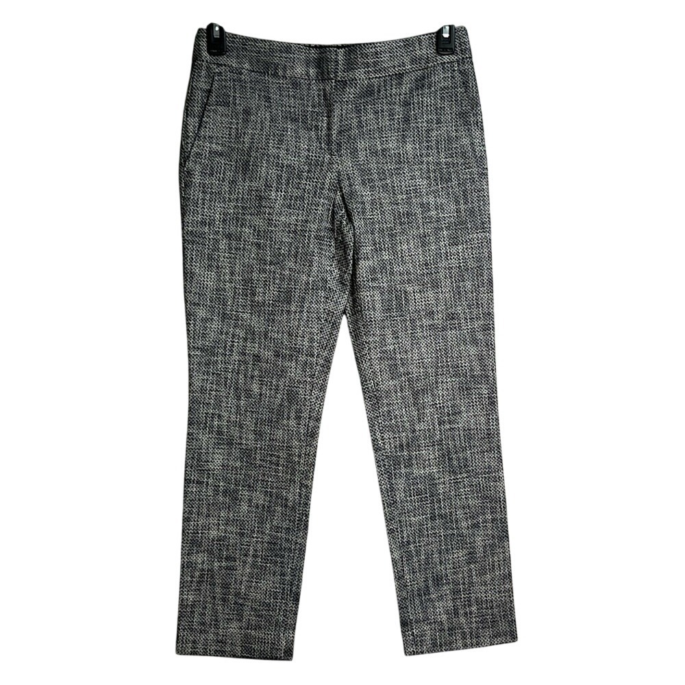 Ann Taylor Devin Fit Dress Pants Womens‎ Size 2 Hethered Black Grey